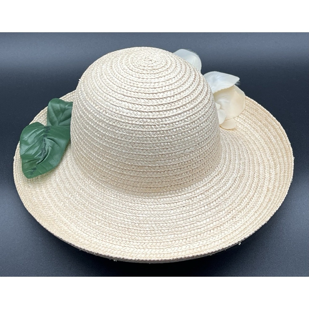Betmar Classic‎ Brim Straw Hat With Flower Made In Italy - Picture 3 of 10